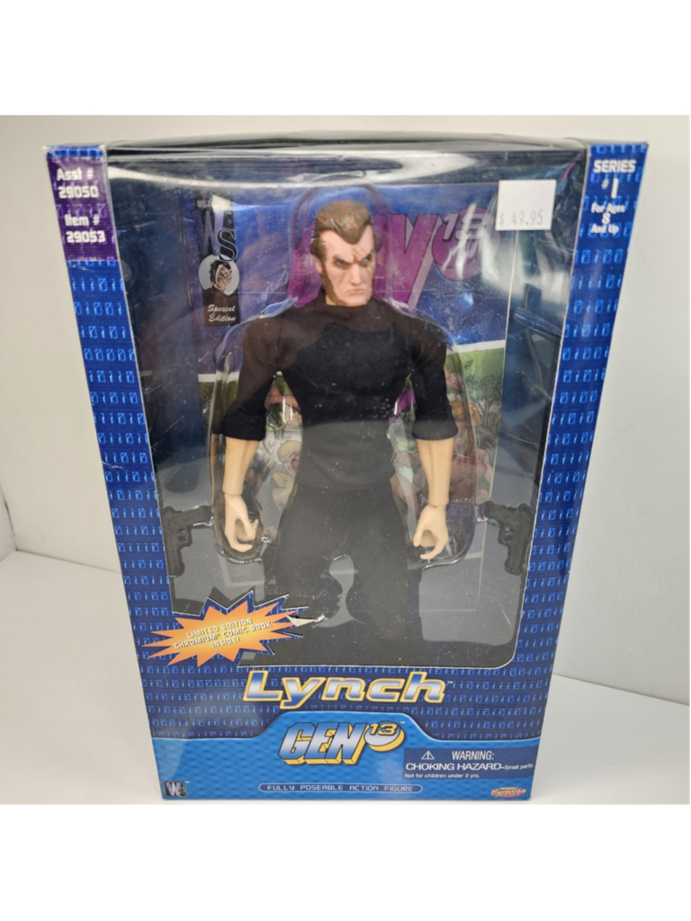 SEALED Gen 13: Lynch Action Figure, includes Chromium Comic Book, 1999 NEW